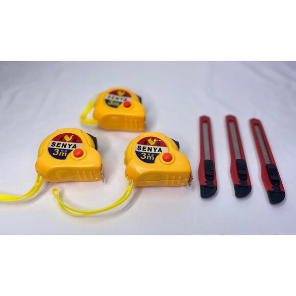 3-Pack 3m Tape Measures & 3 Utility Knives – DIY & Toolbox Essential 6-Piece - Picture 6 of 16